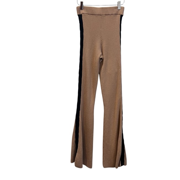 Victor Glemaud Ribbed Tan Wool Flare Leg Pants Size XS - Picture 1 of 9